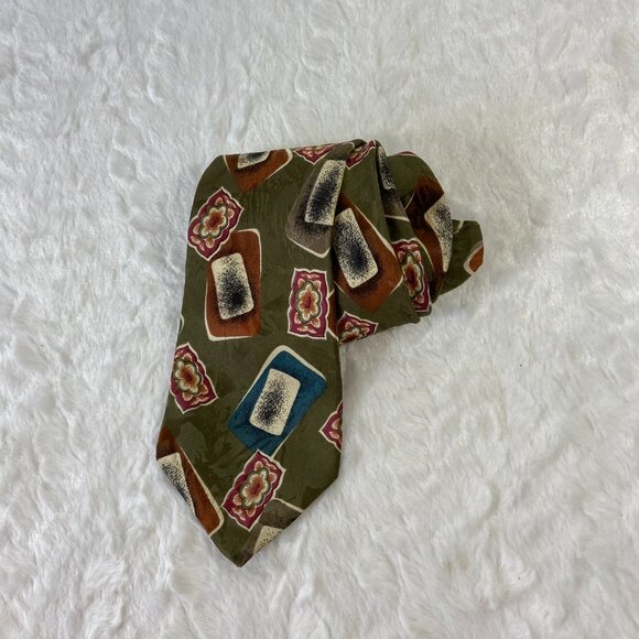 Vintage Boston Traders Abstract Floral Retro Business Casual Wedding Formal - Picture 2 of 5